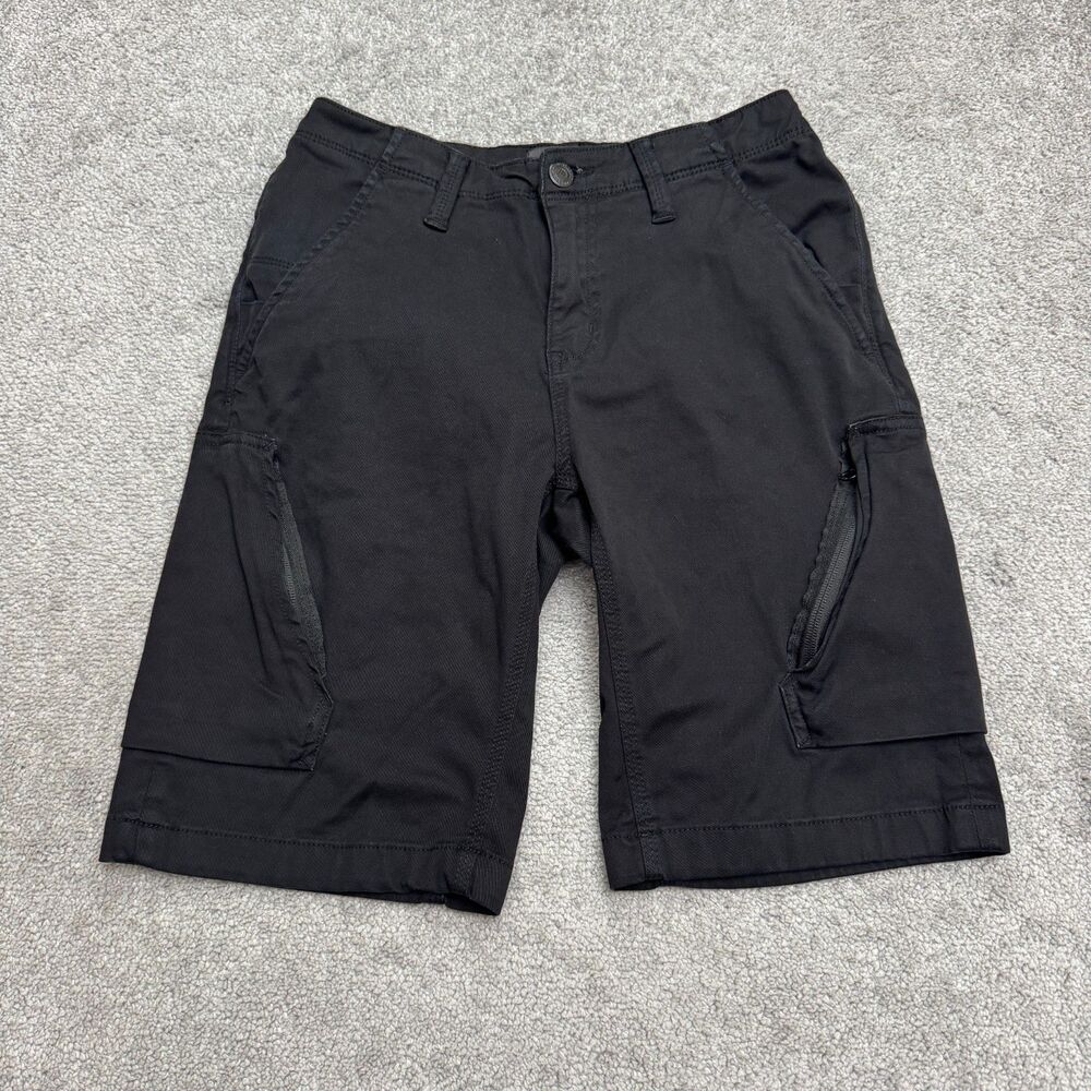 DU/ER Cargo Shorts Men 28 Black Performance Stretch Canvas Durable Cotton Blend